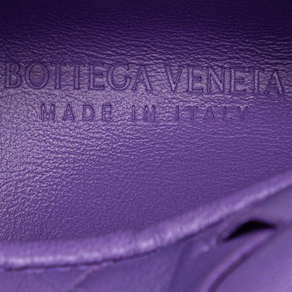 Bottega Veneta Mini Nappa Intrecciato Jodie Purple Leather Very good condition - Box View