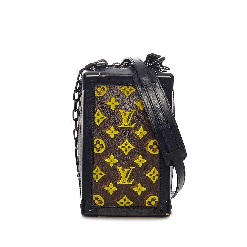 Louis Vuitton Monogram Tuffetage Vertical Soft Trunk Brown Canvas Good - Front View