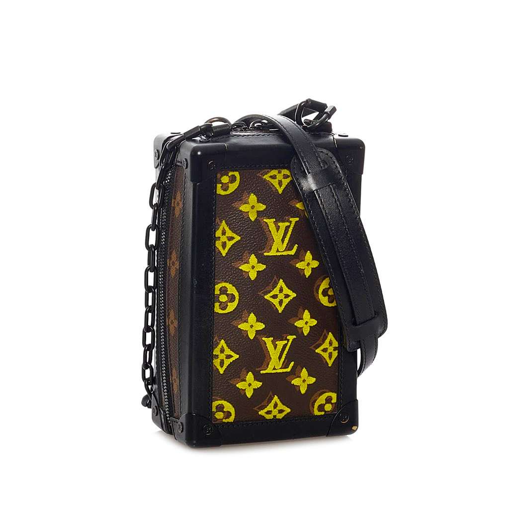 Louis Vuitton Monogram Tuffetage Vertical Soft Trunk Brown Canvas Good - Back View