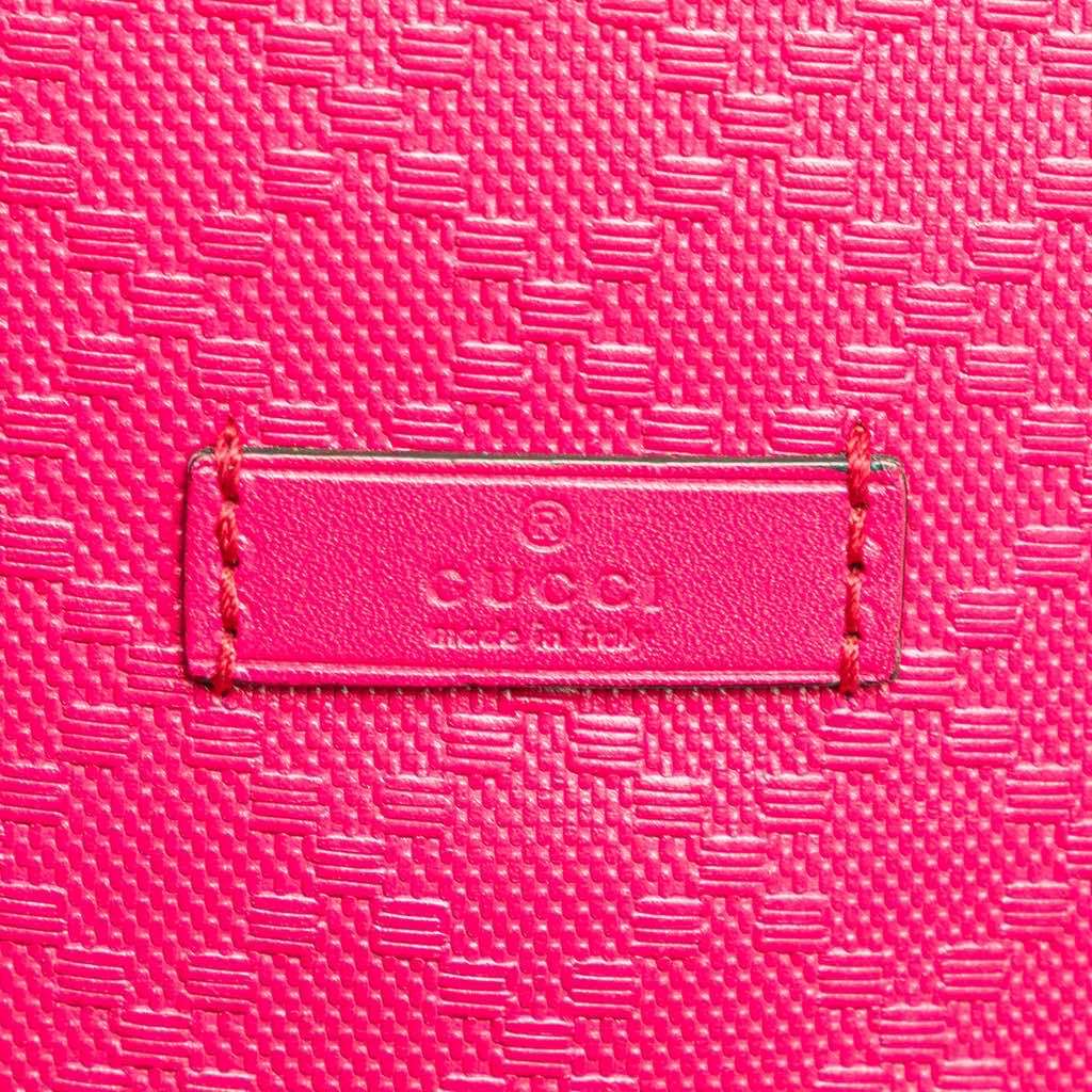 Gucci Diamante Leather Bright Bucket Bag Pink Leather Good - Box View
