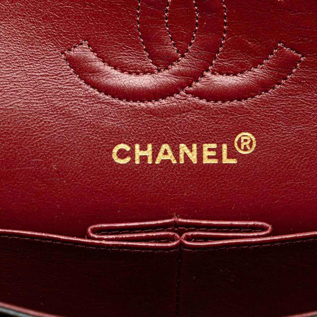 Chanel Small Classic Lambskin Double Flap Black Leather Good condition - Box View