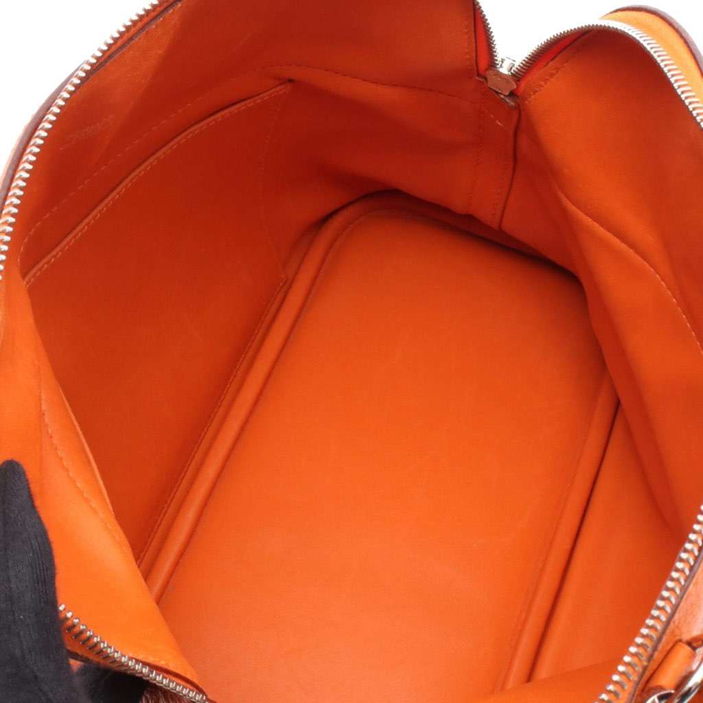 Hermès Clemence Bolide 31 Orange Leather Good condition - Model View