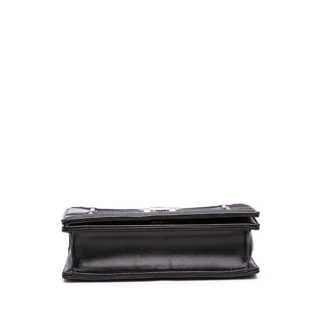 Dior Mini Lambskin Sequin Diorama Flap Black Leather Good condition - Inside View