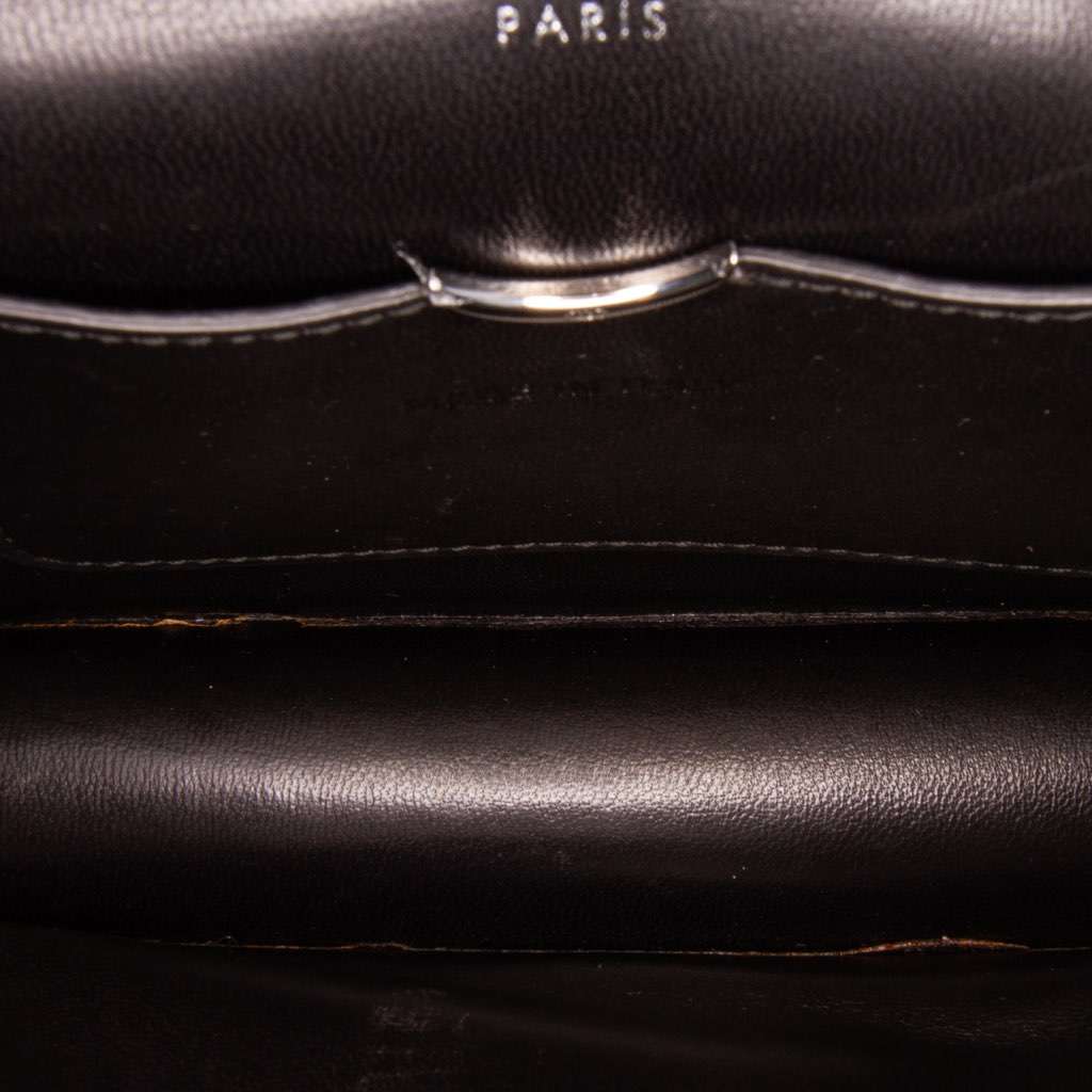 Dior Mini Lambskin Sequin Diorama Flap Black Leather Good condition - Model View