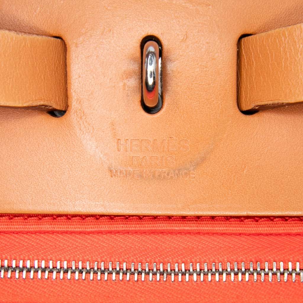 Hermès Toile Herbag Zip 31 Orange Canvas Good condition - Box View