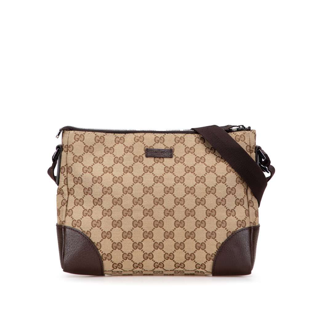 Gucci GG Canvas Crossbody Brown Canvas Very good - Front View