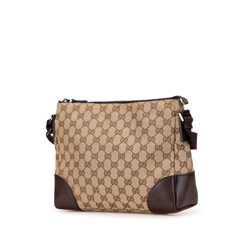 Gucci GG Canvas Crossbody Brown Canvas Very good - Back View