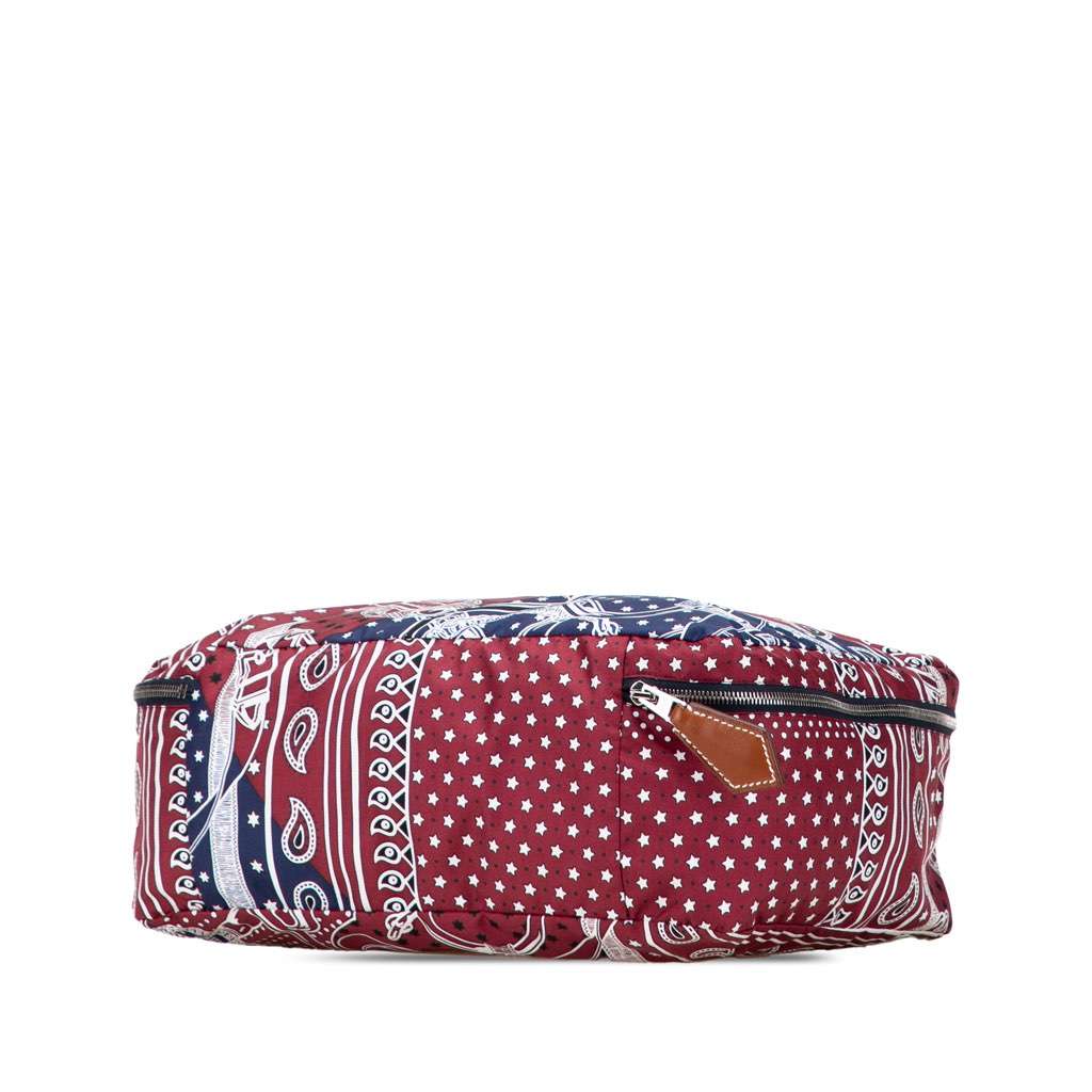 Hermès Silk Eperon D'or Bandana Travelsilk Cube PM Red Silk Good condition - Back View