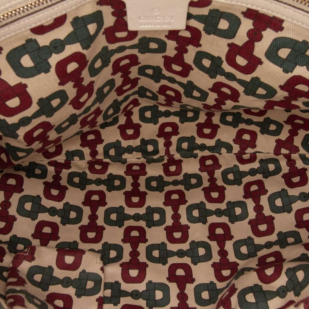 Gucci Bamboo Guccissima Peggy Satchel Brown Leather Good - Model View