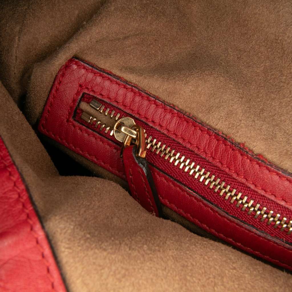 Gucci GG Supreme Linea A Satchel Brown Canvas Good - Box View
