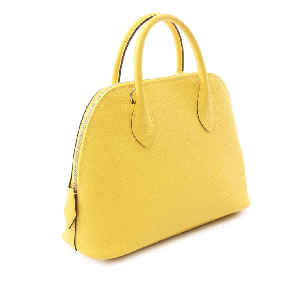 Hermès Epsom 1923 Bolide 25 Yellow Leather Good condition - Back View