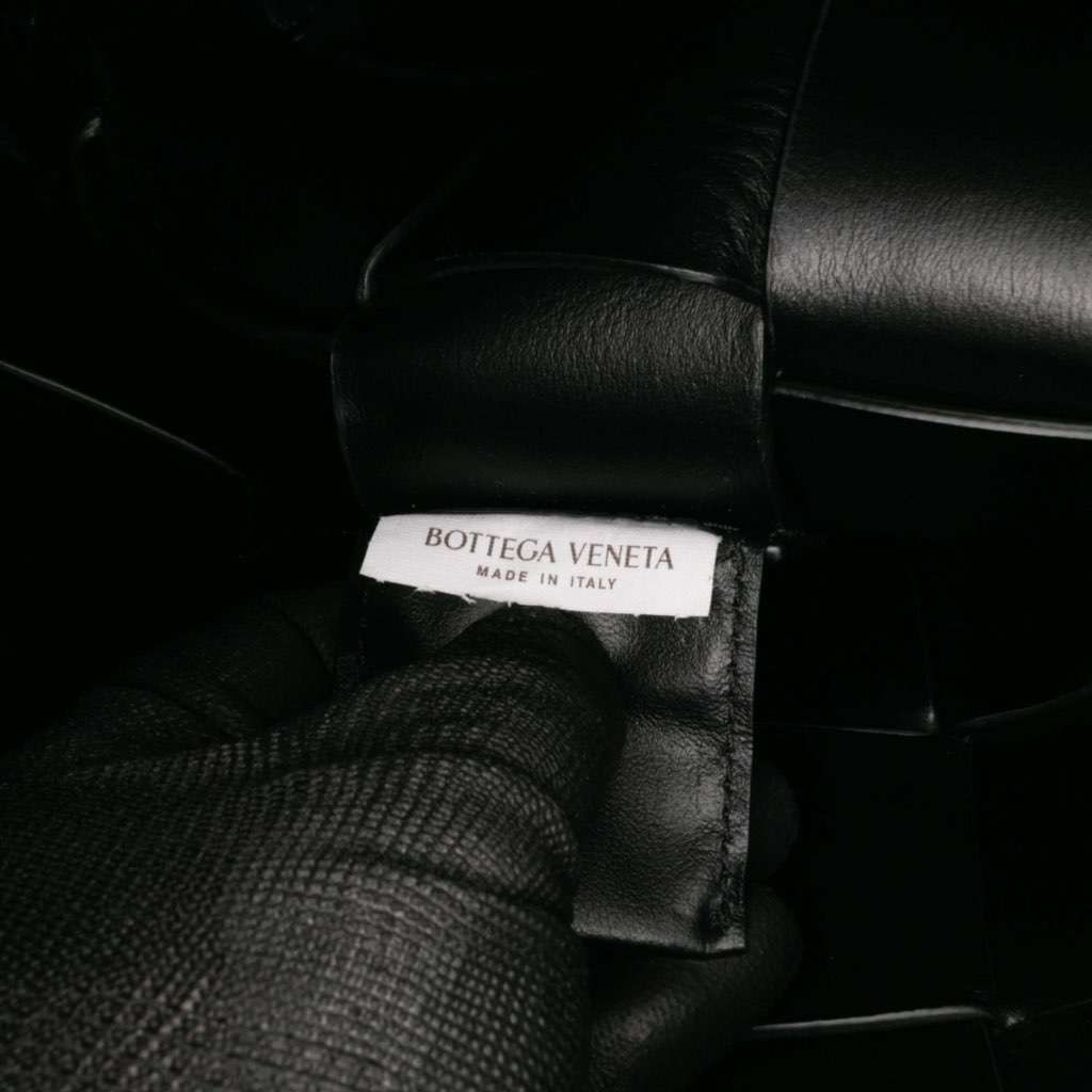 Bottega Veneta Nappa Intrecciato Casette Lantern Bucket Black Leather Very good - Box View