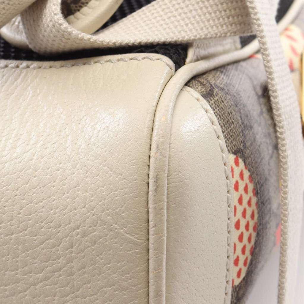 Gucci GG Supreme Les Pommes Apple and Heart Backpack Brown Canvas Good condition - Box View