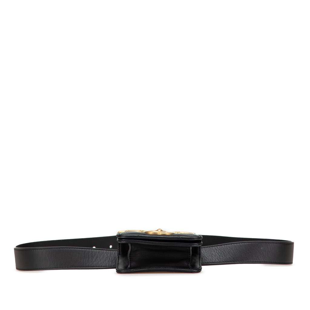 Gucci Mini GG Marmont Matelasse Leather Animal Studs Belt Pouch Bag Black Leather Good condition - Inside View