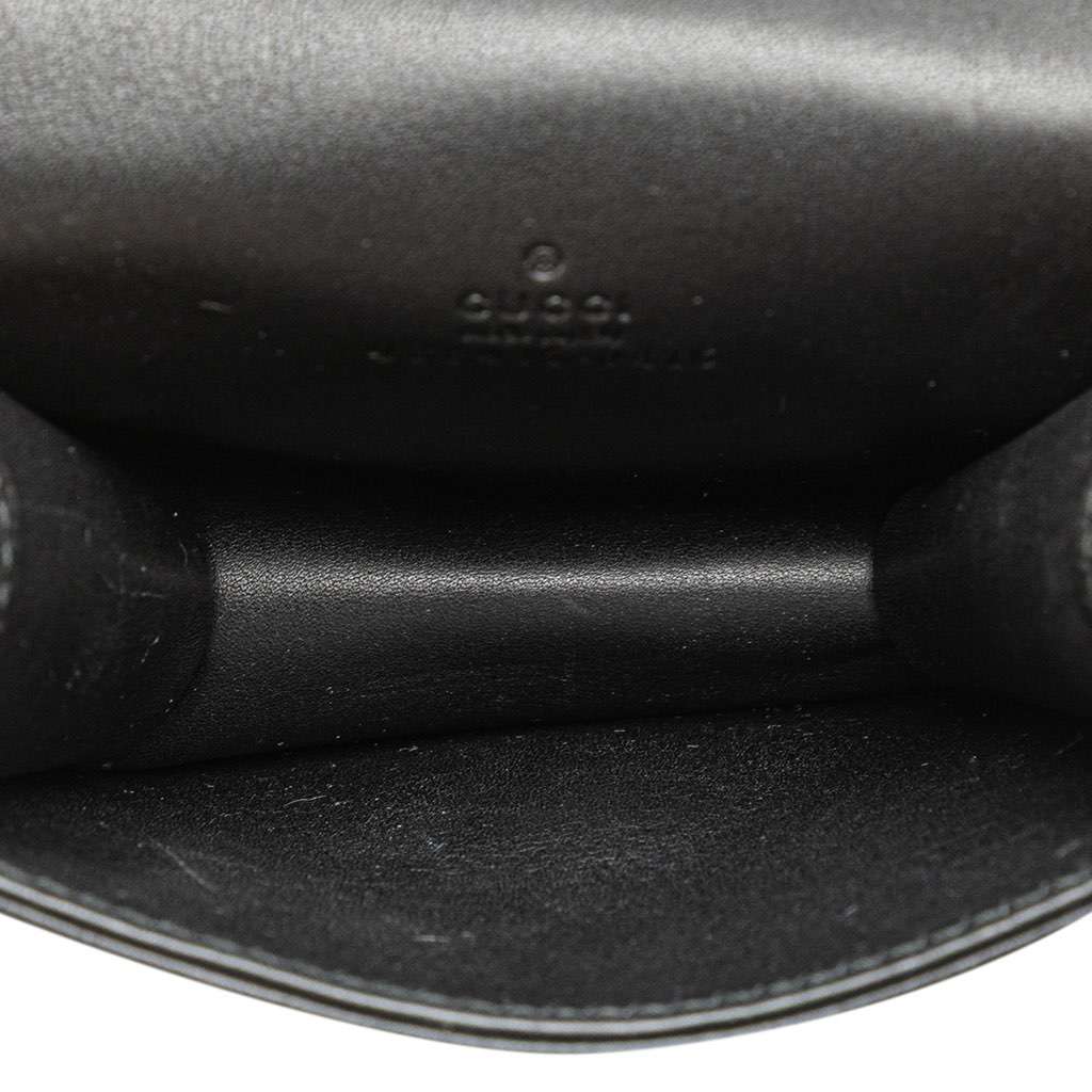 Gucci Mini GG Marmont Matelasse Leather Animal Studs Belt Pouch Bag Black Leather Good condition - Model View