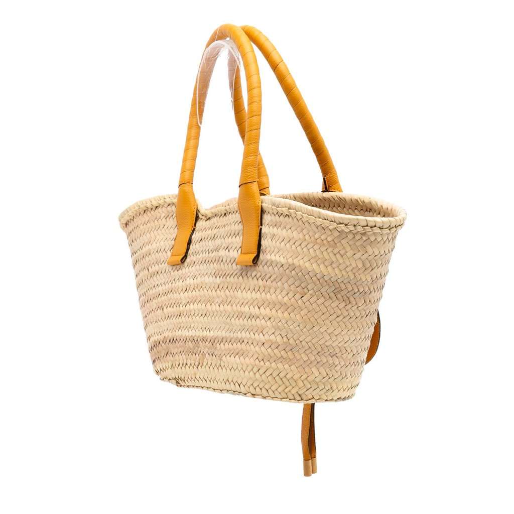 Chloé Medium Raffia Marcie Basket Tote Brown Very good condition - Back View