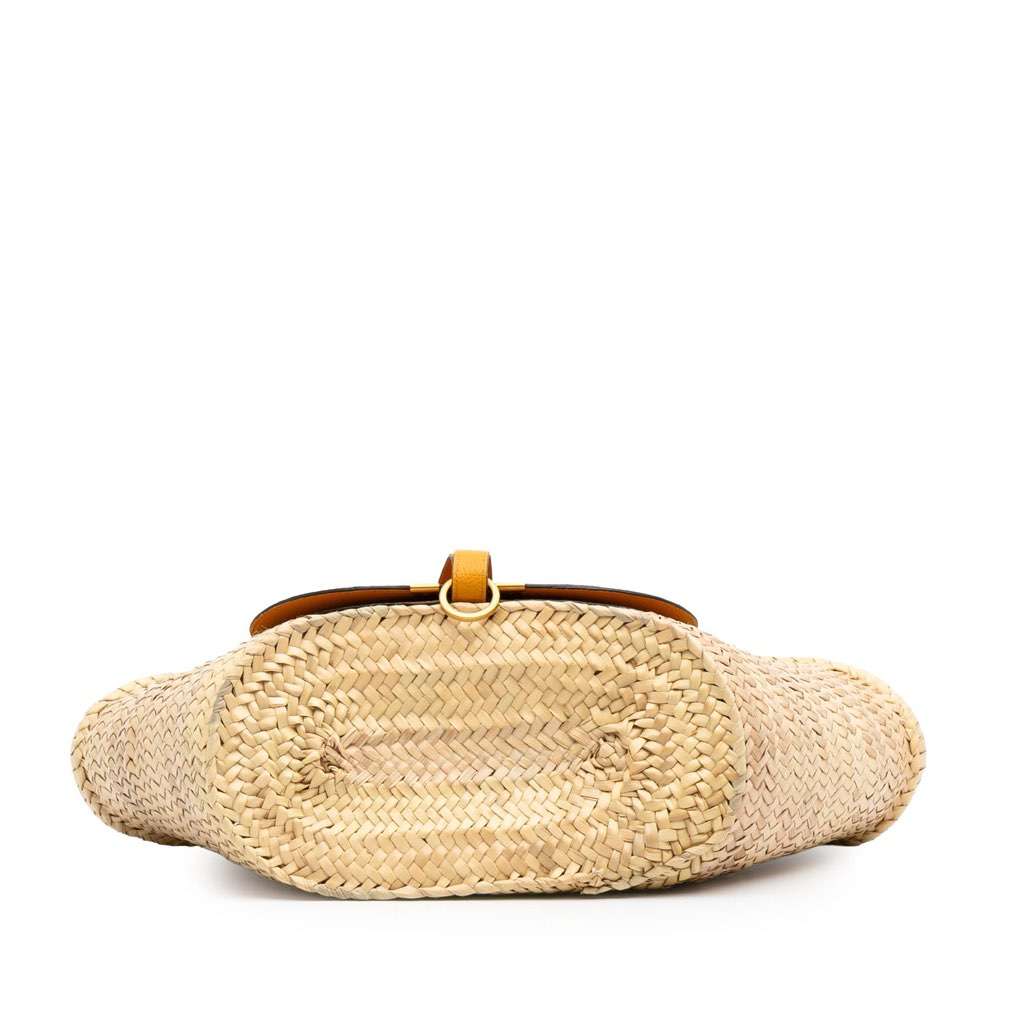 Chloé Medium Raffia Marcie Basket Tote Brown Very good condition - Inside View