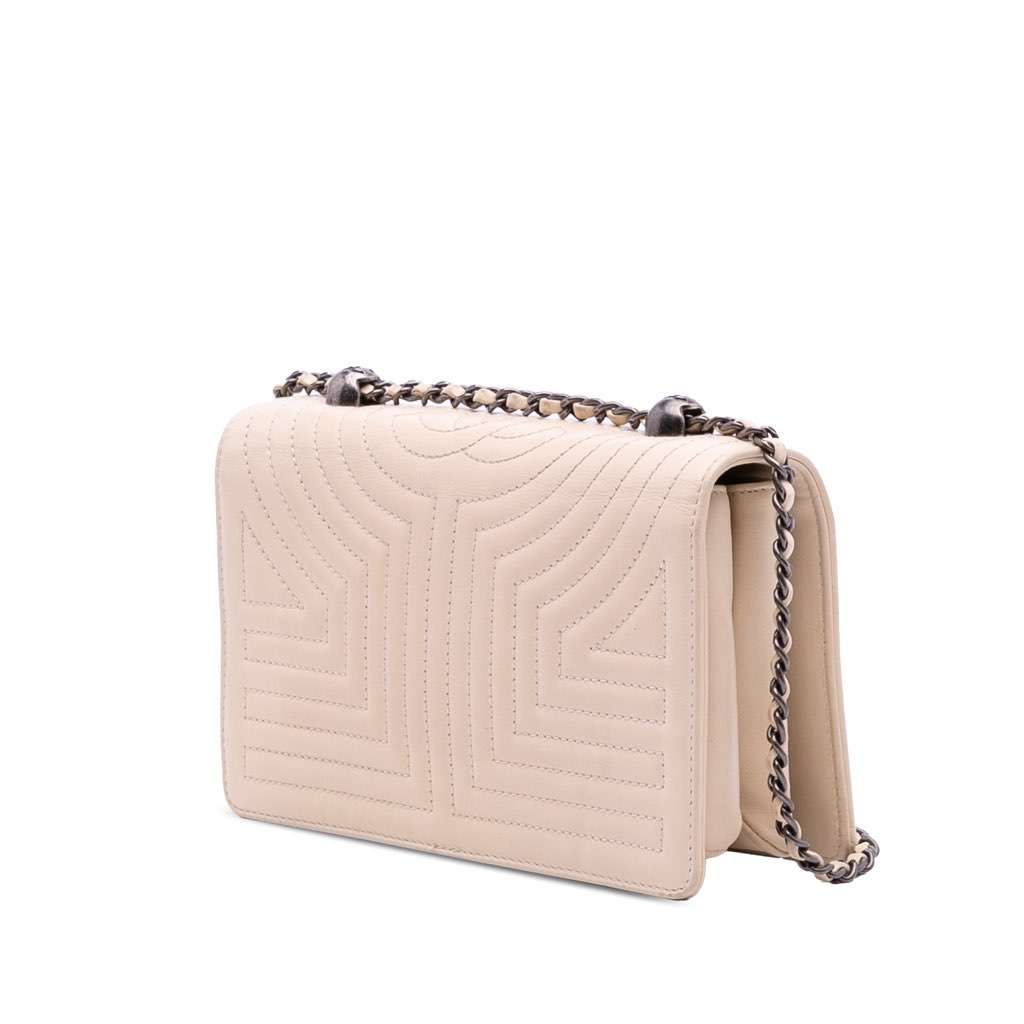 Chanel Small Quilted Calfskin Korean Garden Flap Brown Leather Good condition - Back View