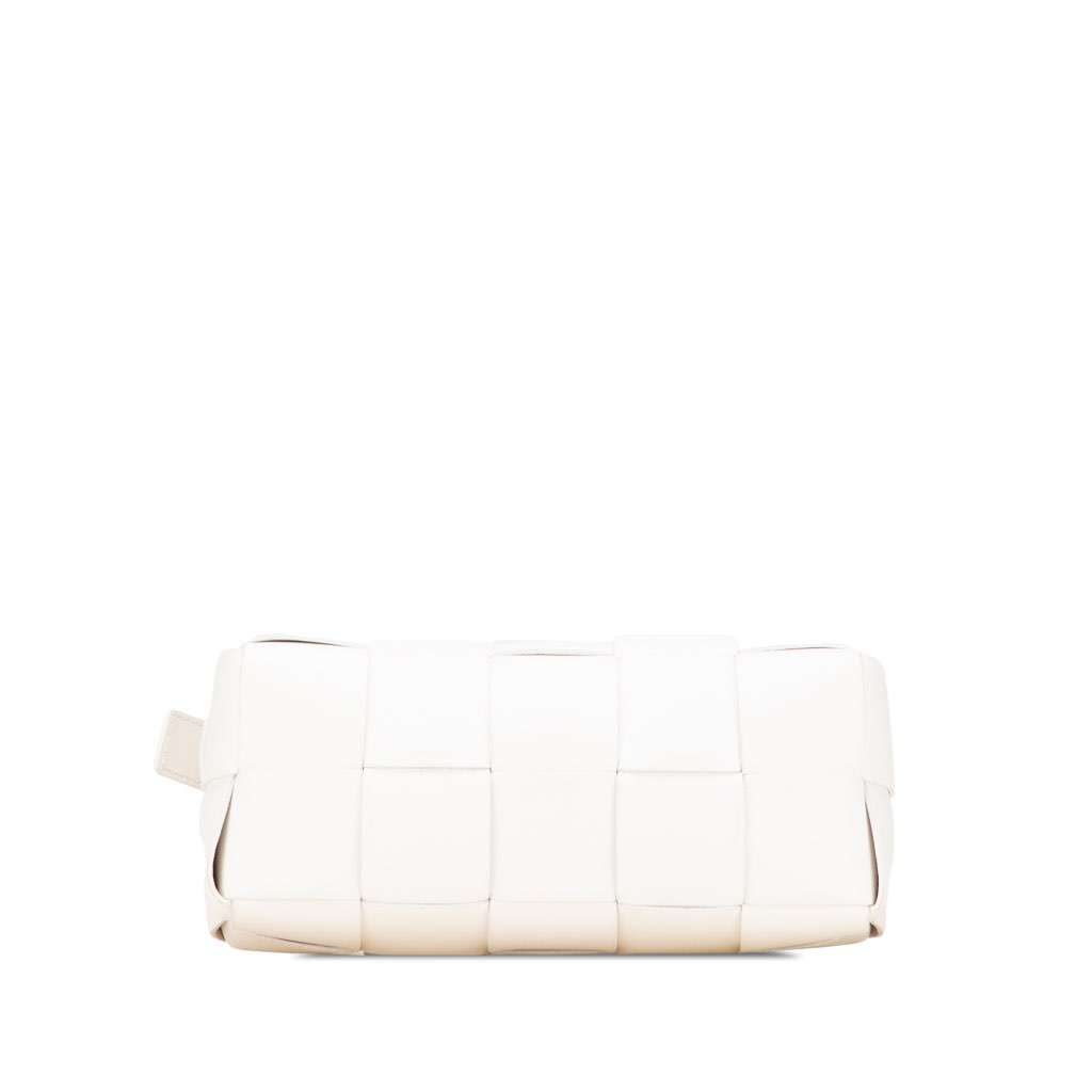 Bottega Veneta Small Lambskin Intrecciato Brick Cassette White Leather Very good - Inside View