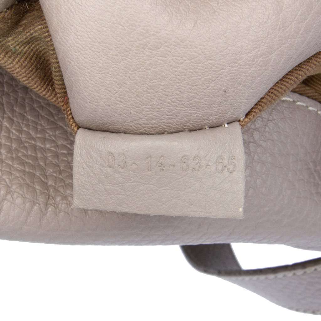 Chloé Small Grained Calfskin Marcie Crossbody Grey Leather Fair condition - Box View