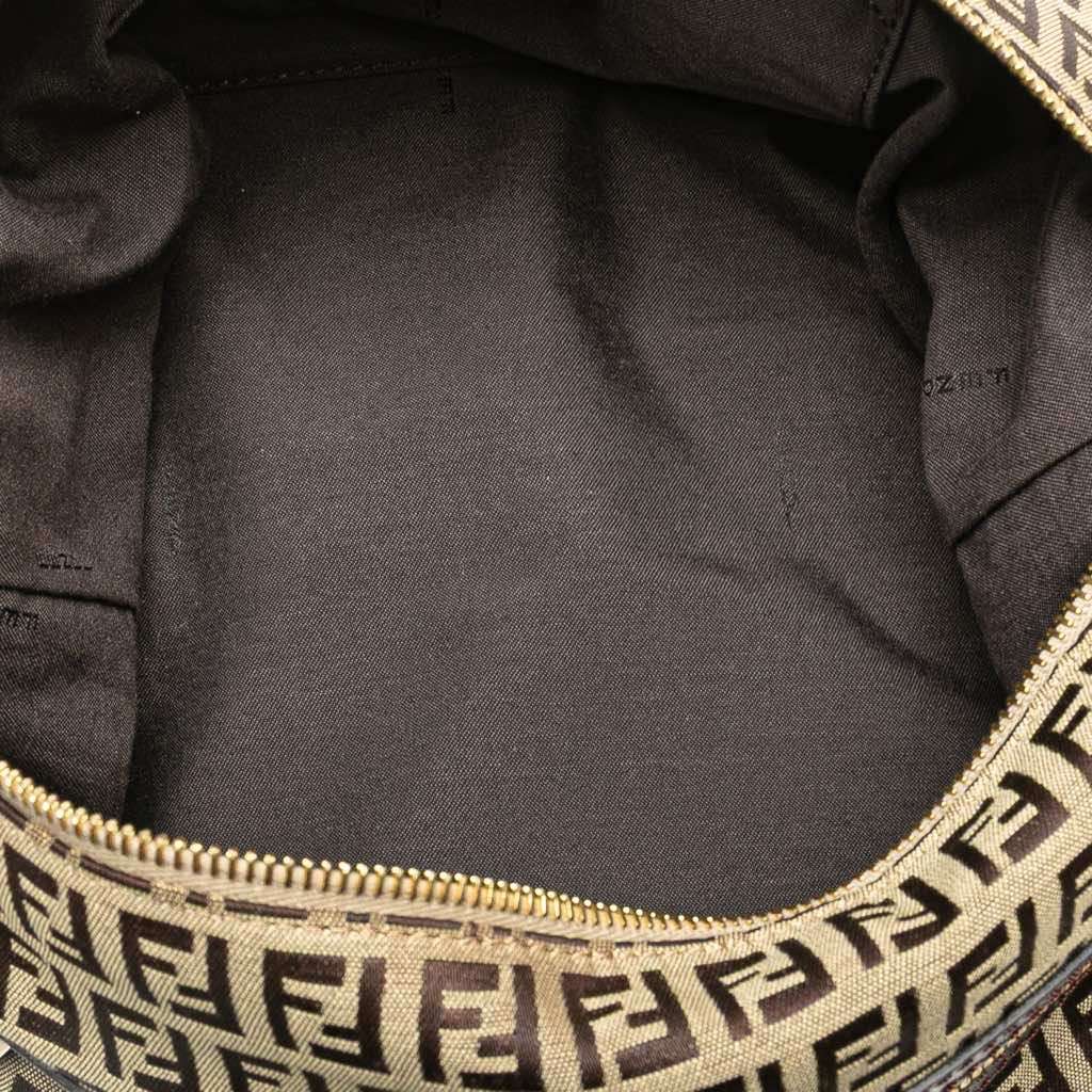 Fendi Zucchino Canvas Crossbody Brown Canvas Very good - Model View