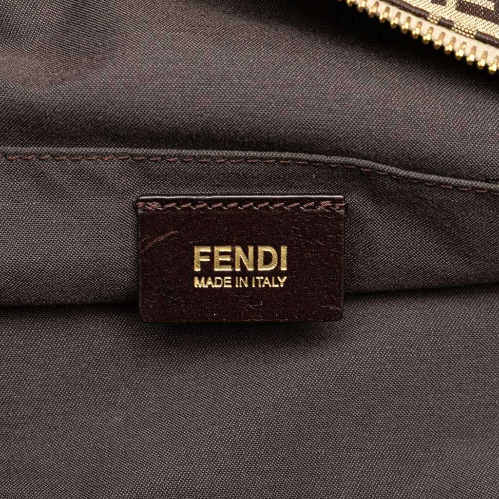 Fendi Zucchino Canvas Crossbody Brown Canvas Very good - Box View