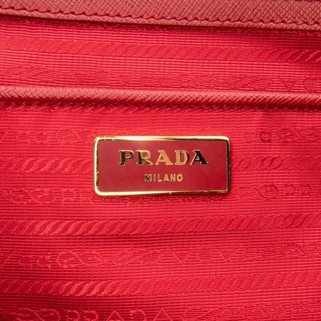 Prada Large Saffiano Lux Galleria Tote Pink Leather Very good - Box View