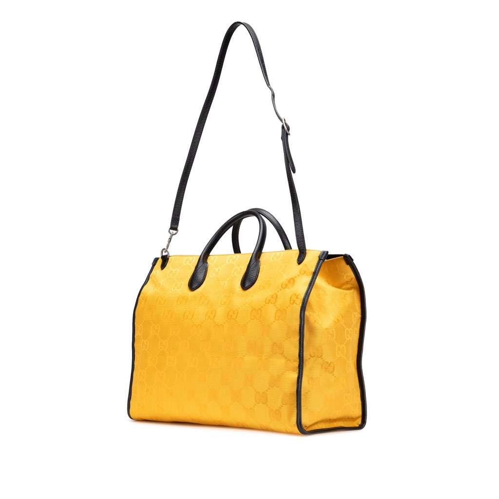 Gucci GG Econyl Off The Grid Convertible Tote Yellow Very good - Back View