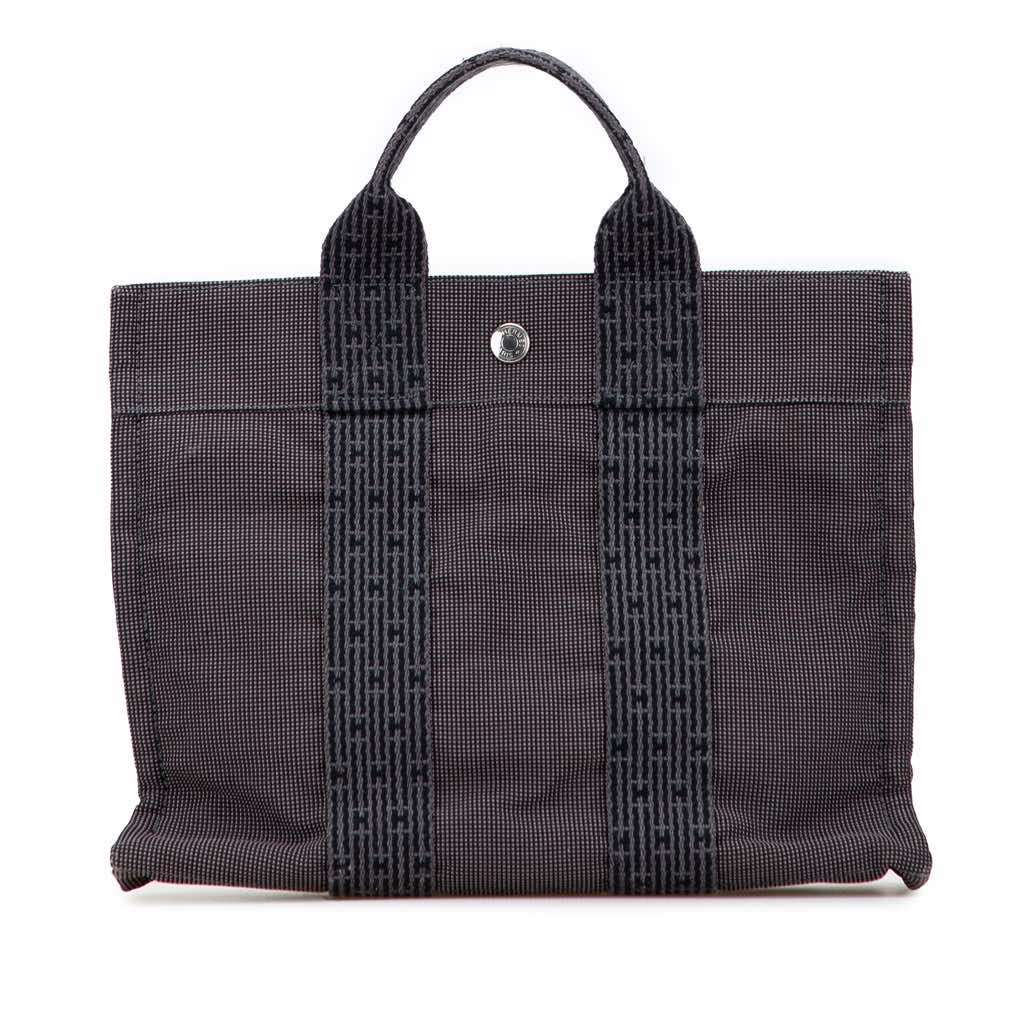 Hermès Canvas Herline PM Grey Canvas Good condition - Front View