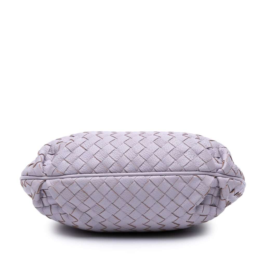 Bottega Veneta Cervo Intrecciato Crossbody Purple Leather Good - Inside View