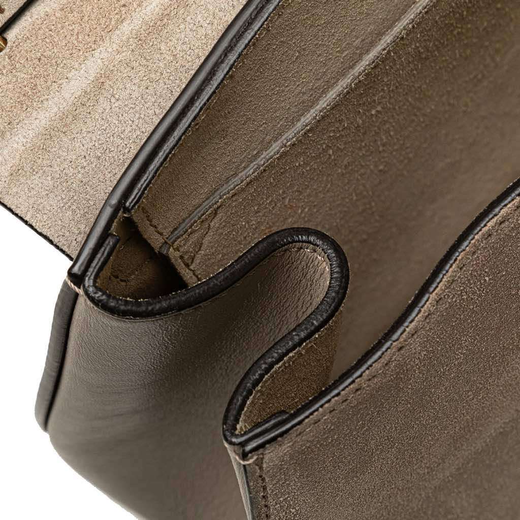 Chloé Small Suede and Calfskin Drew Crossbody Brown Leather Good condition - Box View