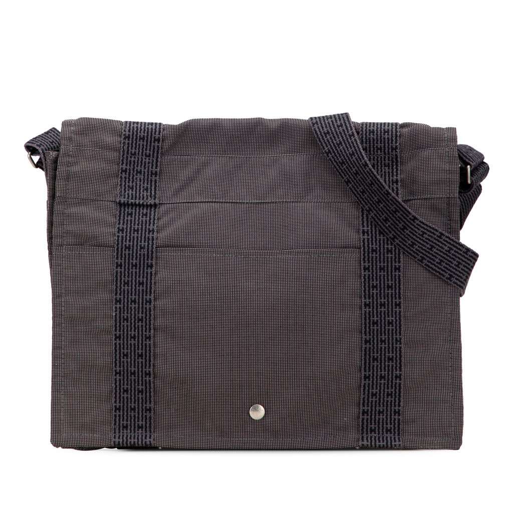 Hermès Canvas Herline Messenger Grey Canvas Good condition - Front View