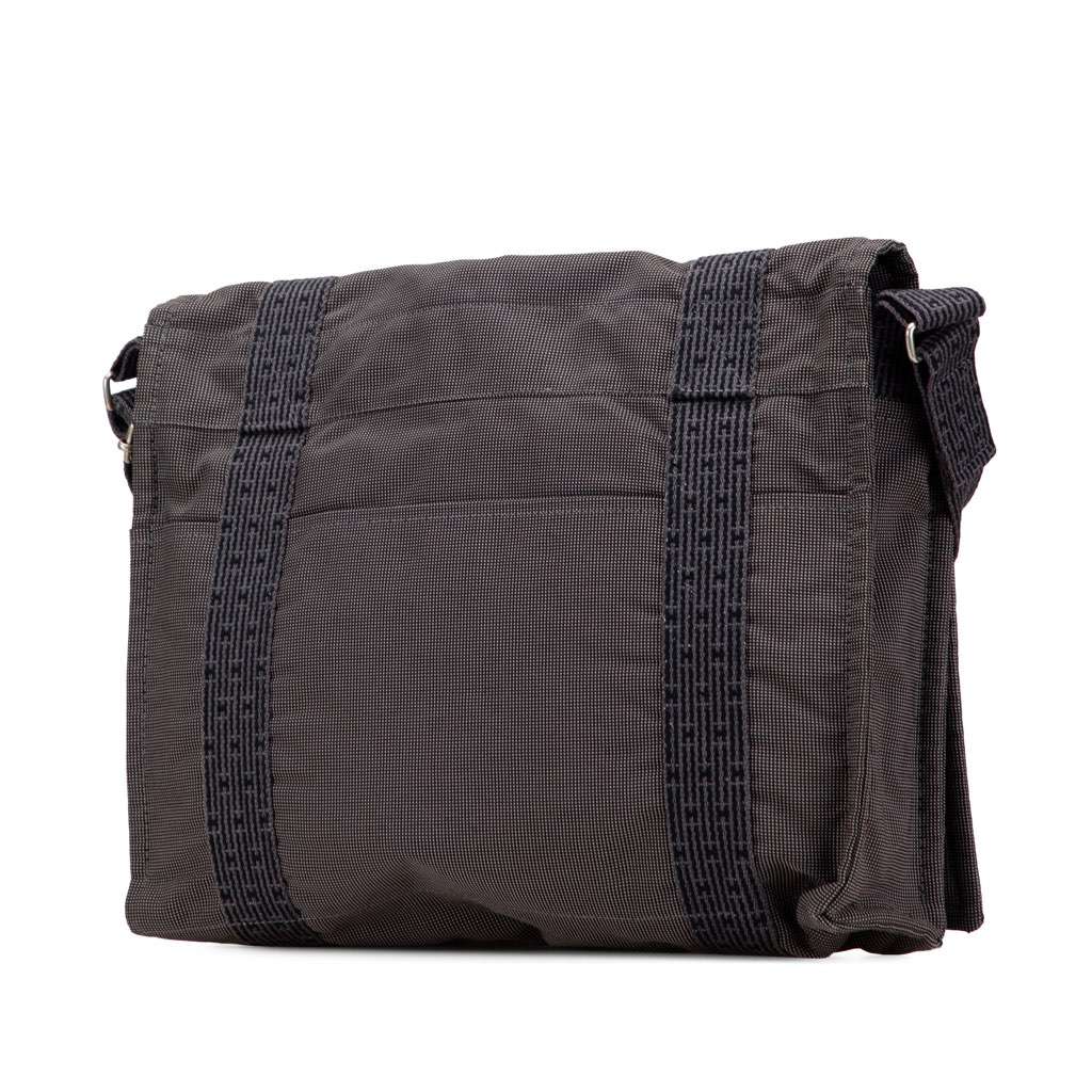 Hermès Canvas Herline Messenger Grey Canvas Good condition - Back View