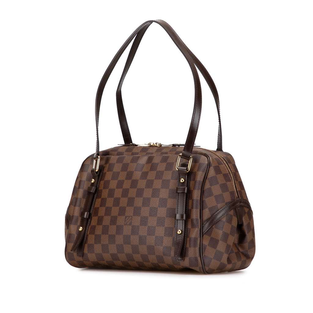 Louis Vuitton Damier Ebene Rivington GM Brown Canvas Very good - Back View