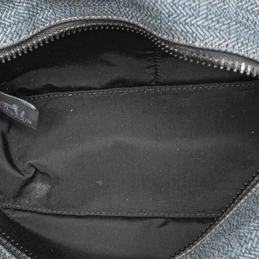 Hermès Toile Globe Trotter Pouch MM Blue Canvas Good condition - Model View