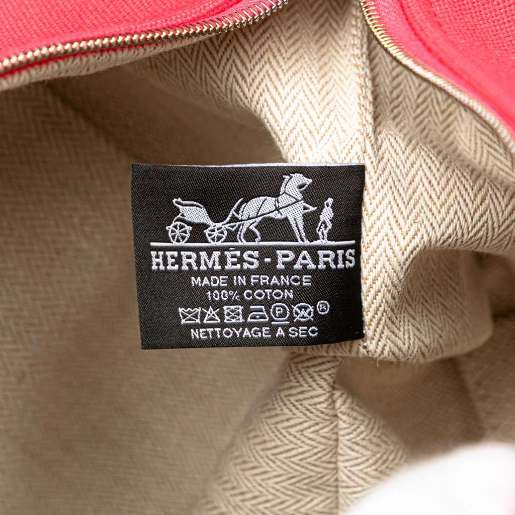 Hermès Large Canvas Bride A Brac Pink Canvas Good condition - Box View