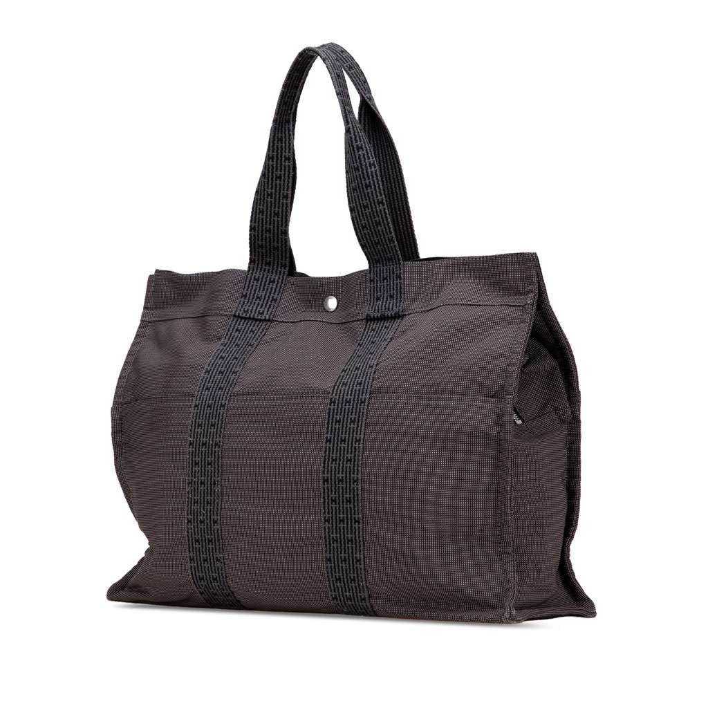 Hermès Canvas Herline GM Grey Canvas Fair condition - Back View
