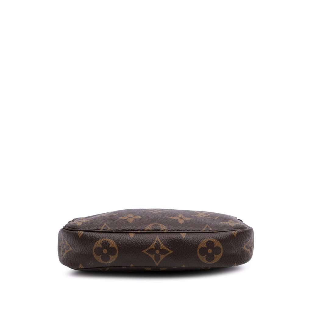 Louis Vuitton Monogram Mini Pochette Accessoires Brown Canvas Good - Inside View