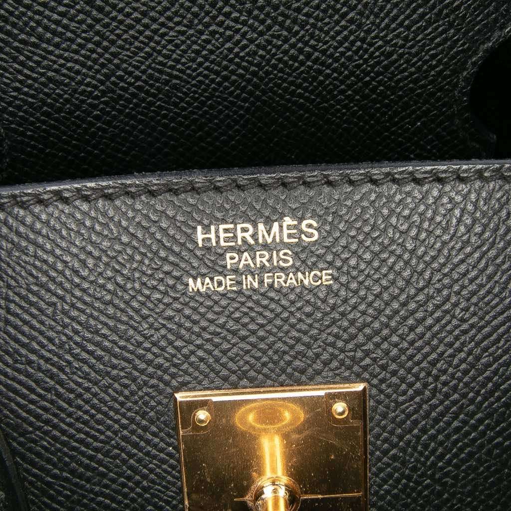 Hermès Epsom Birkin Retourne 35 Black Leather Good condition - Box View