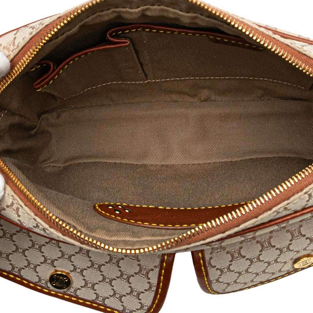 Celine Macadam Canvas Crossbody Brown Canvas Good - Model View
