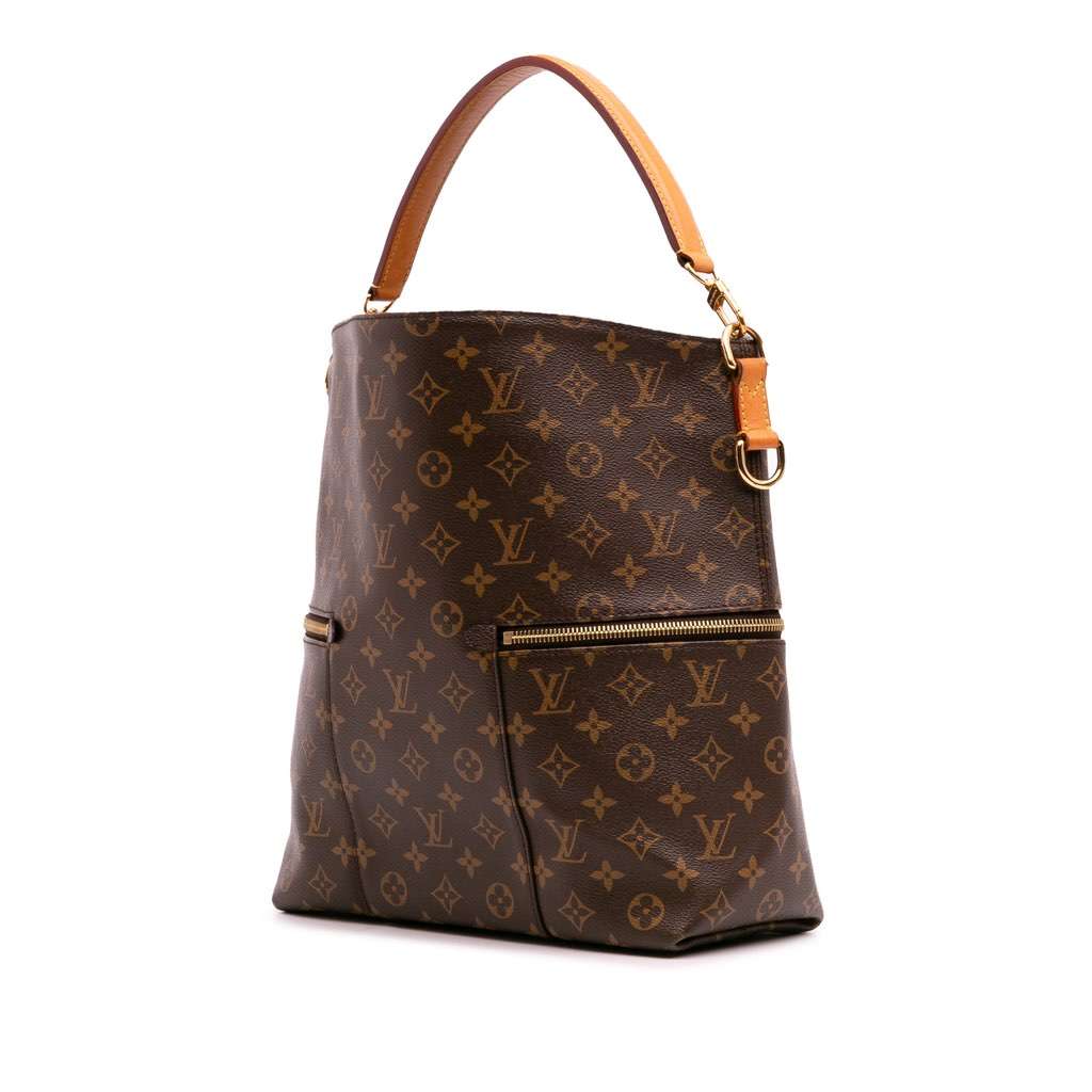 Louis Vuitton Monogram Melie Satchel Brown Canvas Good - Back View