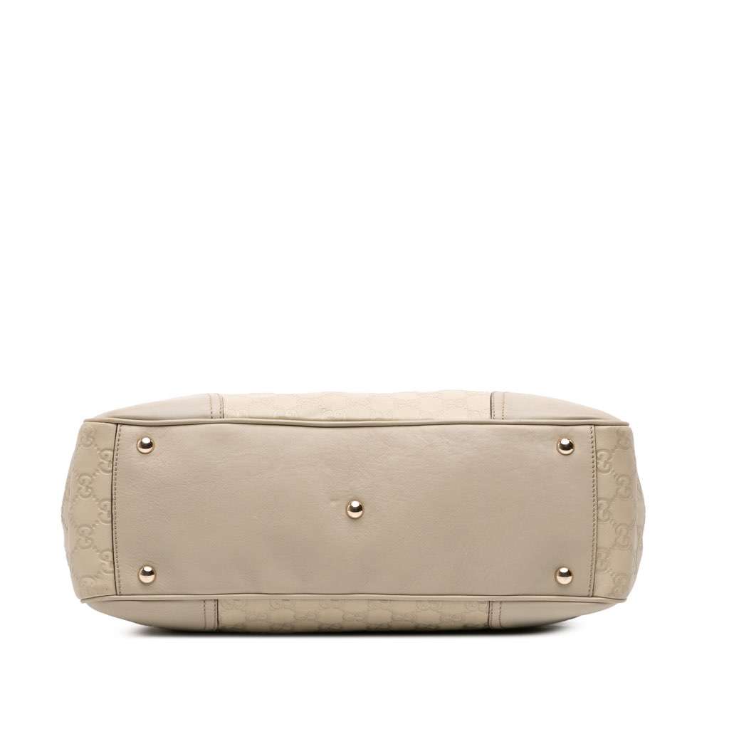 Gucci Guccissima Princy Shoulder Bag White Leather Good - Inside View