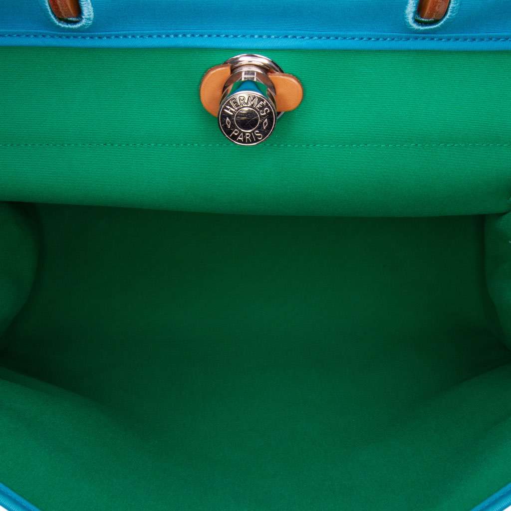 Hermès Toile Herbag Zip 39 Blue Canvas Good condition - Model View