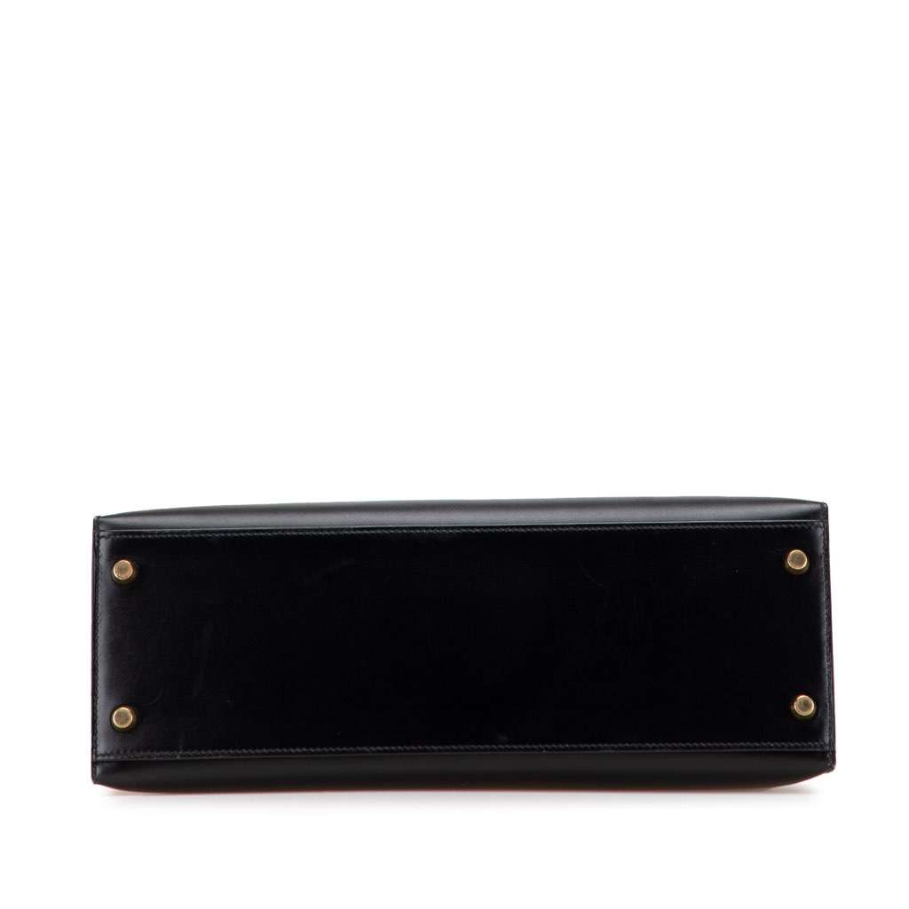 Hermès Box Calf Kelly Sellier 32 Black Leather Very good condition - Inside View
