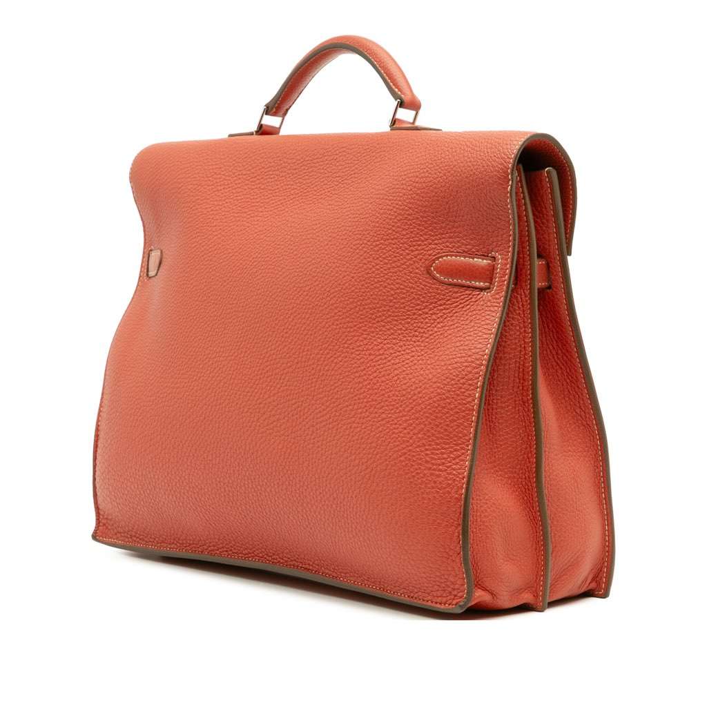 Hermès Togo Kelly Depeches 38 Red Leather Good condition - Back View