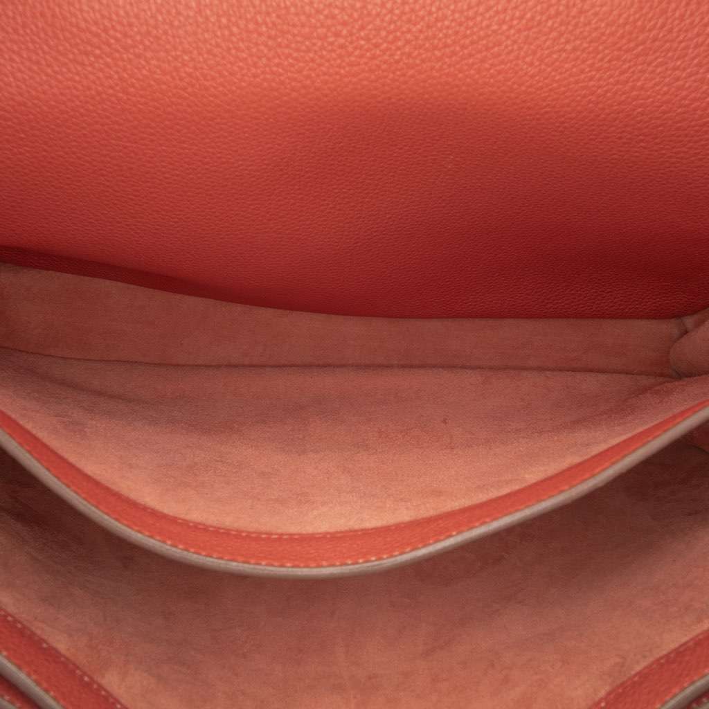 Hermès Togo Kelly Depeches 38 Red Leather Good condition - Model View