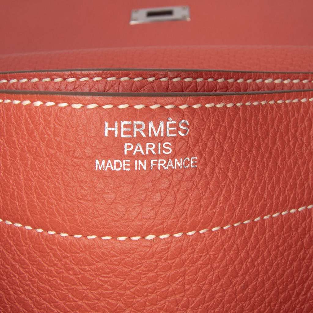 Hermès Togo Kelly Depeches 38 Red Leather Good condition - Box View