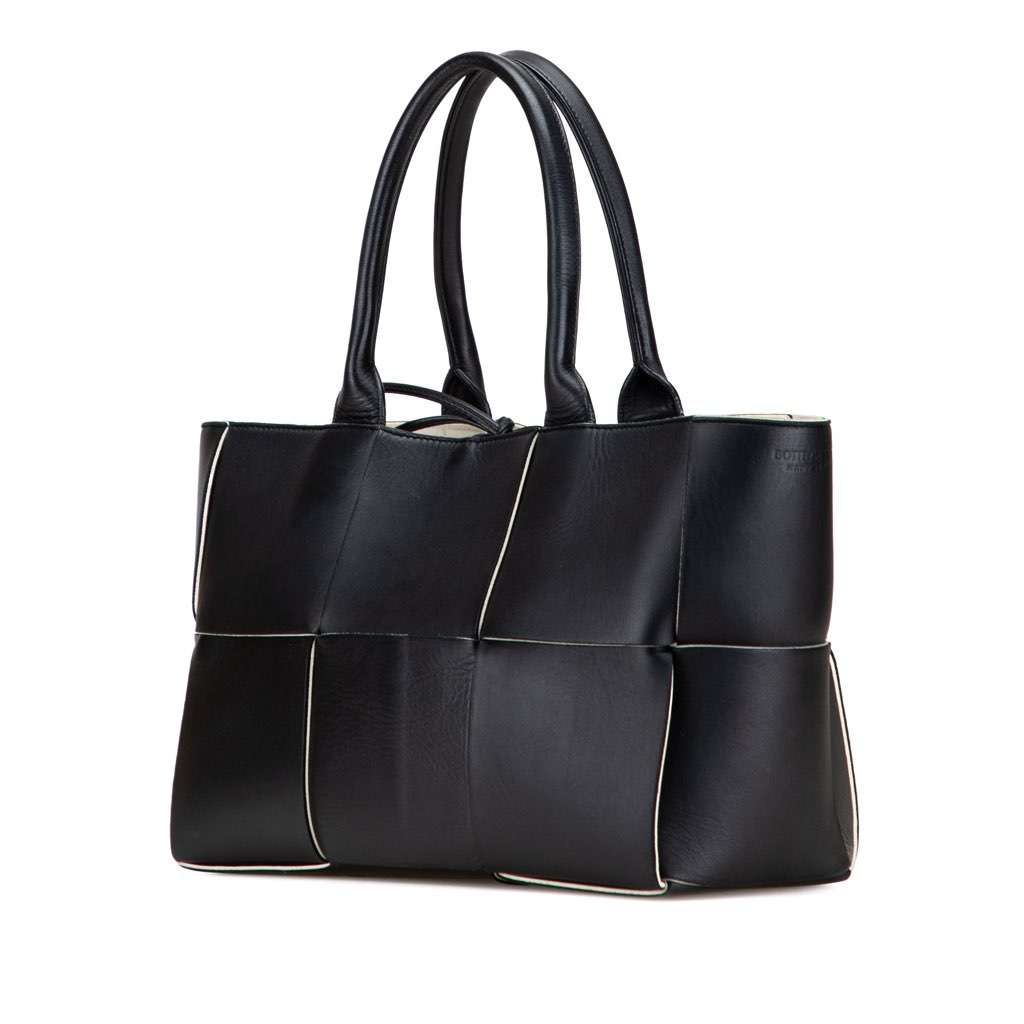 Bottega Veneta Small Nappa Maxi Intrecciato Arco Tote Black Leather Very good condition - Back View