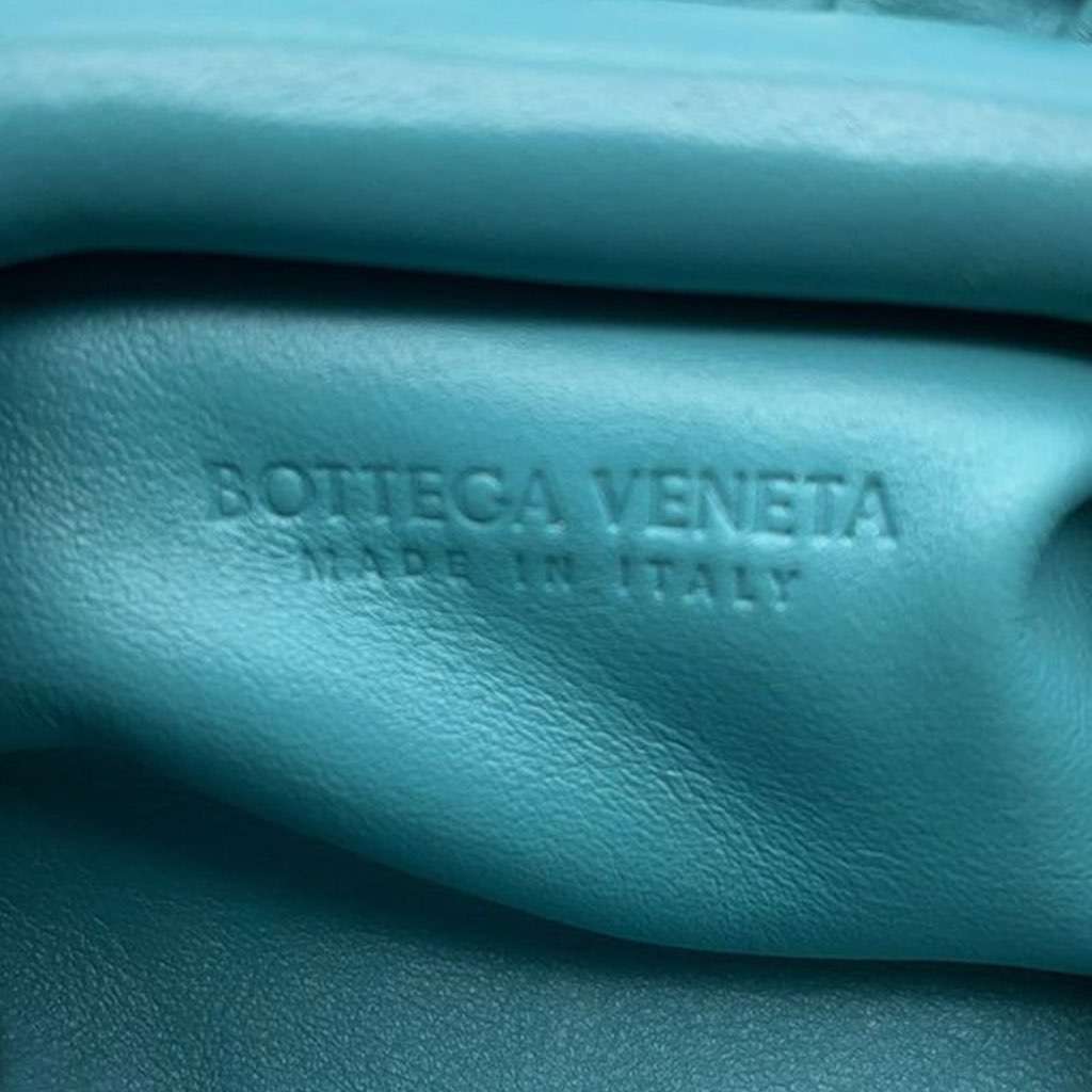 Bottega Veneta Lambskin The Extra Mini Pouch Crossbody Blue Leather Good - Box View