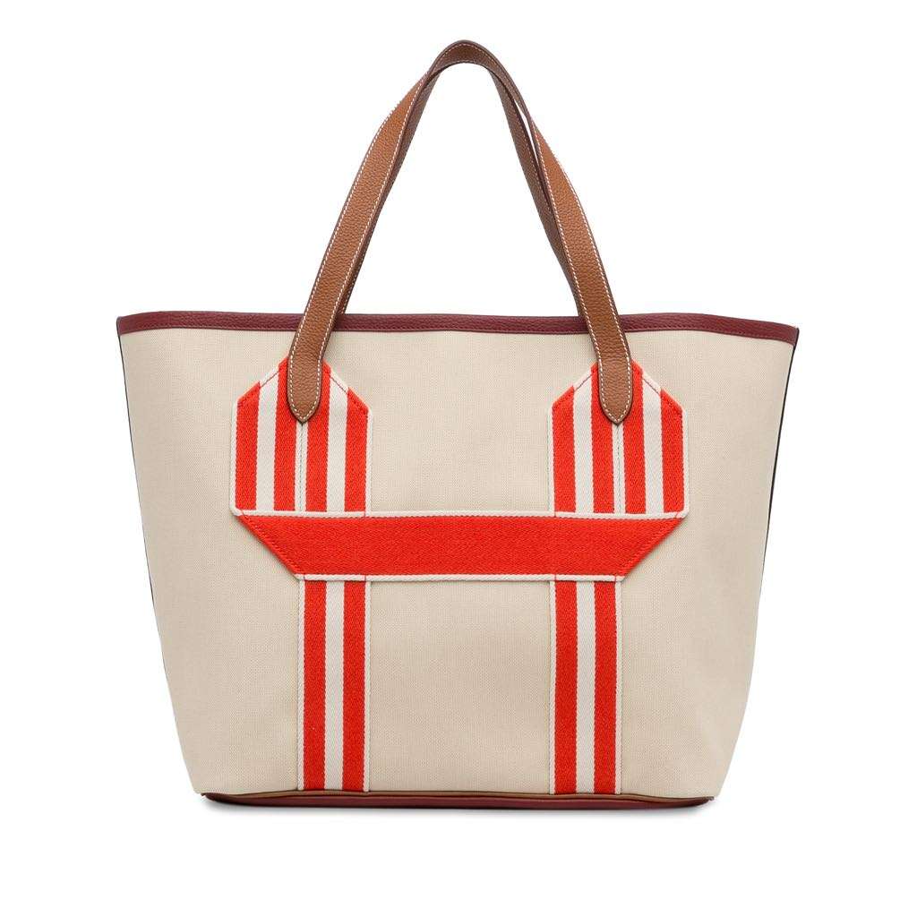 Hermès Canvas Pursangle Tote Brown Canvas Good condition - Model View